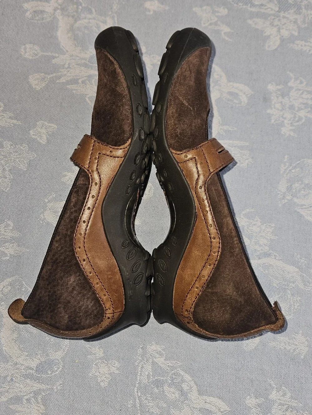 Merrell Brown Suede Mary Jane Flats